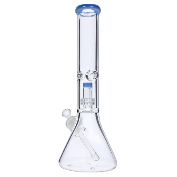7mm Beaker with Matrix Perc Water Pipe - Green - 16 in.