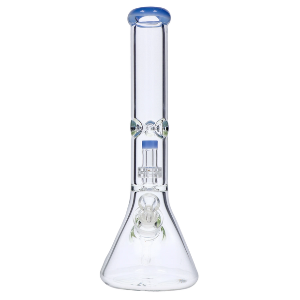7mm Beaker with Matrix Perc Water Pipe - Green - 16 in.
