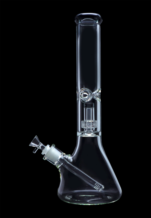 7mm Beaker with Matrix Perc Water Pipe - Green - 16 in.