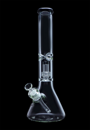 7mm Beaker with Matrix Perc Water Pipe - Green - 16 in.