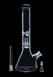 7mm Beaker with Matrix Perc Water Pipe - Green - 16 in.