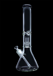 7mm Beaker with Matrix Perc Water Pipe - Green - 16 in.