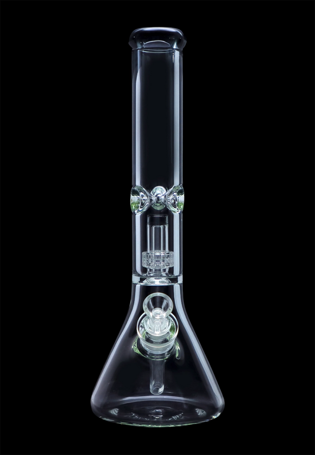 7mm Beaker with Matrix Perc Water Pipe - Green - 16 in.