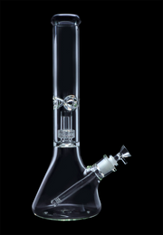 7mm Beaker with Matrix Perc Water Pipe - Green - 16 in.