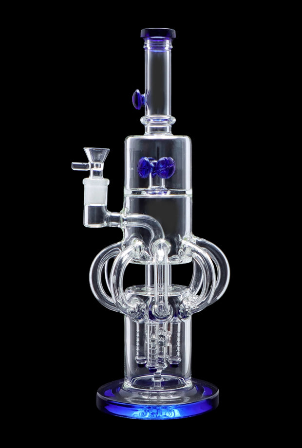 Tube-ular with Dual Perc Water Pipe - 14 in.