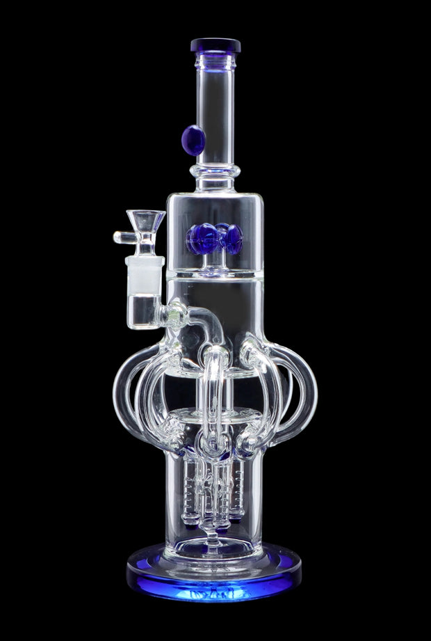 Tube-ular with Dual Perc Water Pipe - 14 in.