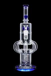 Tube-ular with Dual Perc Water Pipe - 14 in.