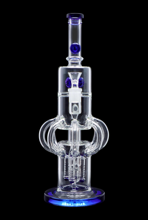 Tube-ular with Dual Perc Water Pipe - 14 in.
