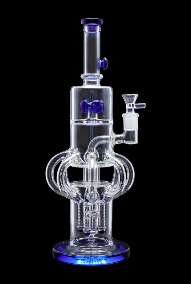 Tube-ular with Dual Perc Water Pipe - 14 in.