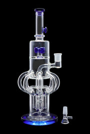 Tube-ular with Dual Perc Water Pipe - 14 in.