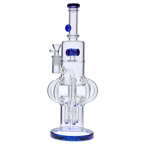 Tube-ular with Dual Perc Water Pipe - 14 in.