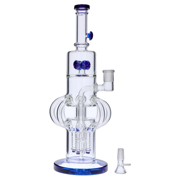 Tube-ular with Dual Perc Water Pipe - 14 in.