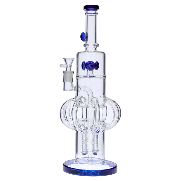 Tube-ular with Dual Perc Water Pipe - 14 in.
