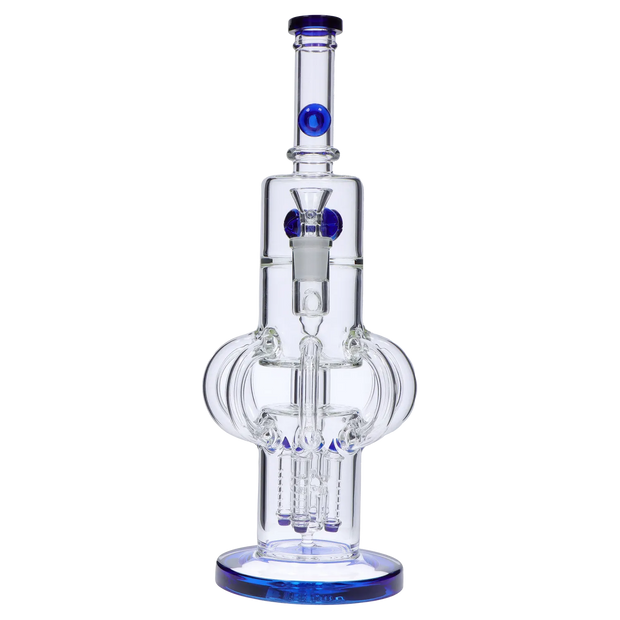 Tube-ular with Dual Perc Water Pipe - 14 in.