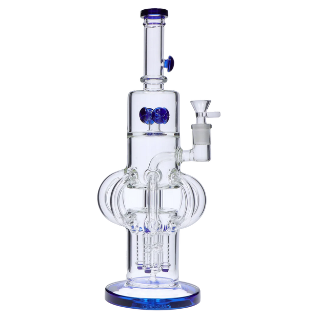 Tube-ular with Dual Perc Water Pipe - 14 in.