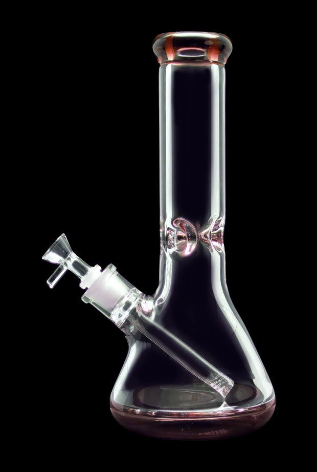 9mm Big Base Beaker with Colour Accents Water Pipe - Green - 12 in.