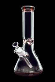 9mm Big Base Beaker with Colour Accents Water Pipe - Green - 12 in.