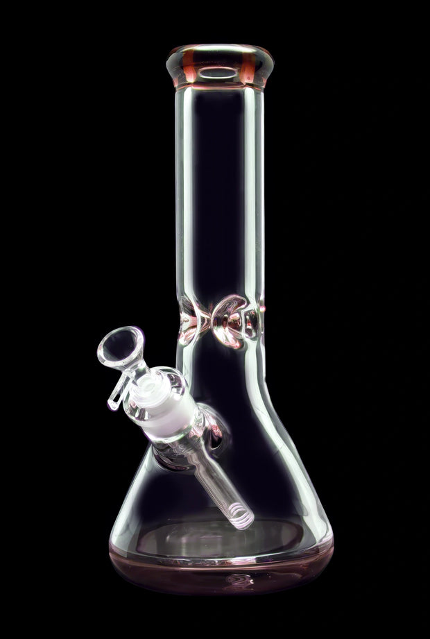 9mm Big Base Beaker with Colour Accents Water Pipe - Green - 12 in.