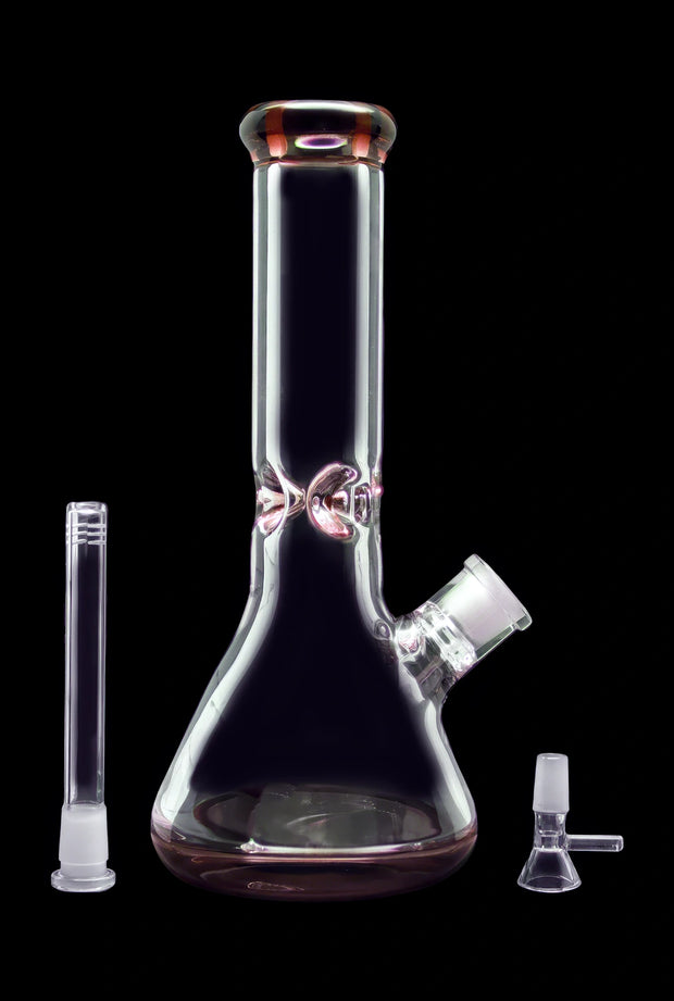 9mm Big Base Beaker with Colour Accents Water Pipe - Green - 12 in.