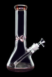 9mm Big Base Beaker with Colour Accents Water Pipe - Green - 12 in.