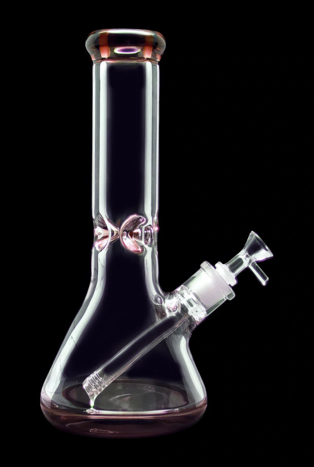 9mm Big Base Beaker with Colour Accents Water Pipe - Green - 12 in.