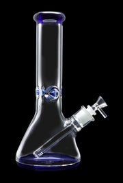 9mm Big Base Beaker with Colour Accents Water Pipe - Blue - 12 in.