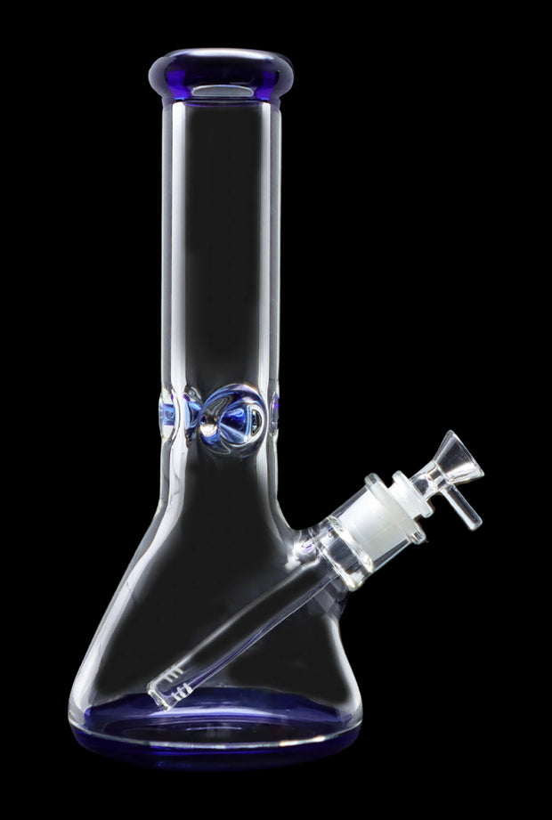 9mm Big Base Beaker with Colour Accents Water Pipe - Green - 12 in.