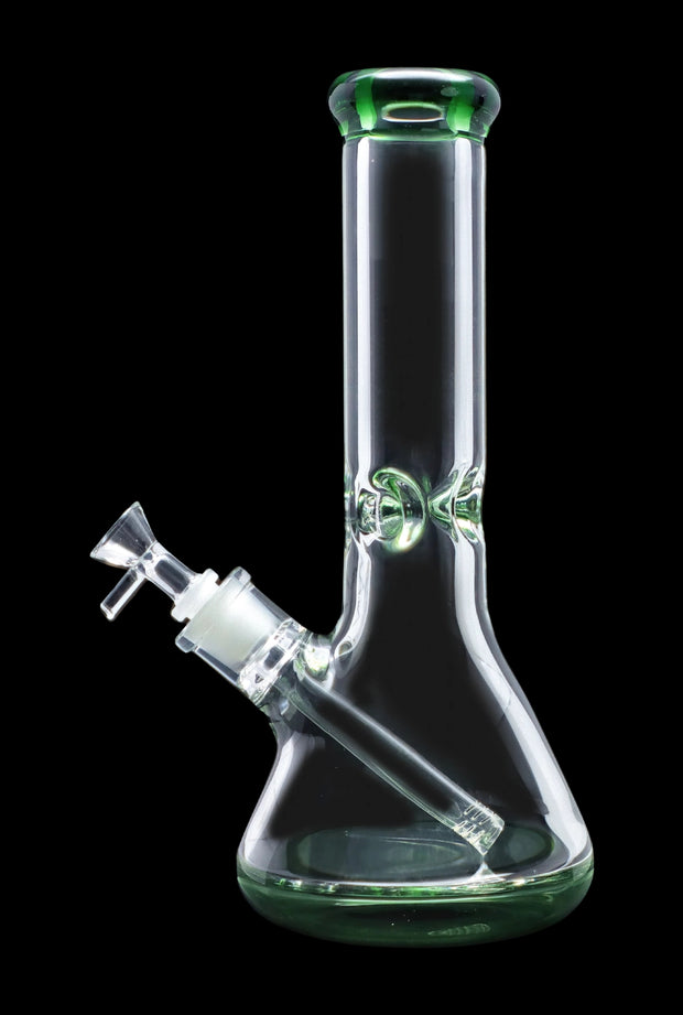 9mm Big Base Beaker with Colour Accents Water Pipe - Green - 12 in.