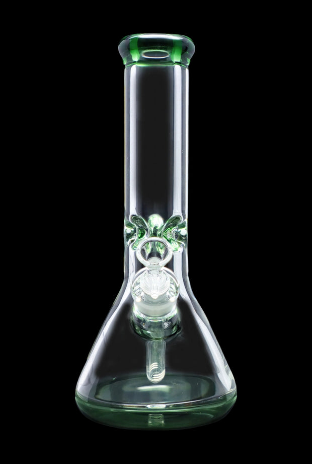 9mm Big Base Beaker with Colour Accents Water Pipe - Green - 12 in.
