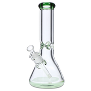9mm Big Base Beaker with Colour Accents Water Pipe - Green - 12 in.