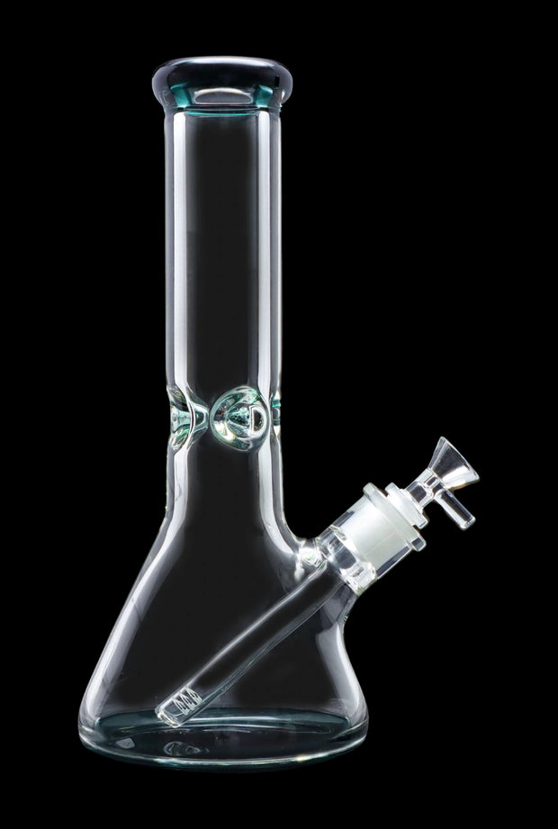 9mm Big Base Beaker with Colour Accents Water Pipe - Teal - 12 in.