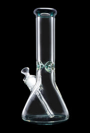 9mm Big Base Beaker with Colour Accents Water Pipe - Green - 12 in.