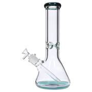 9mm Big Base Beaker with Colour Accents Water Pipe - Teal - 12 in.