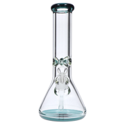 9mm Big Base Beaker with Colour Accents Water Pipe - Teal - 12 in.