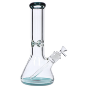 9mm Big Base Beaker with Colour Accents Water Pipe - Teal - 12 in.