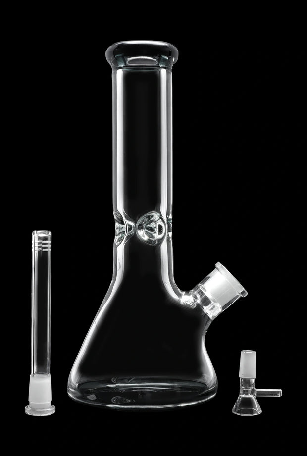 9mm Big Base Beaker with Colour Accents Water Pipe - Green - 12 in.