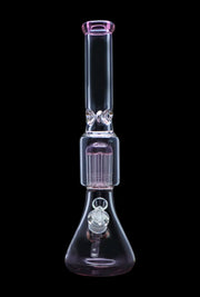 9mm Beaker with Tree Perc Water Pipe - Pink - 18 in.