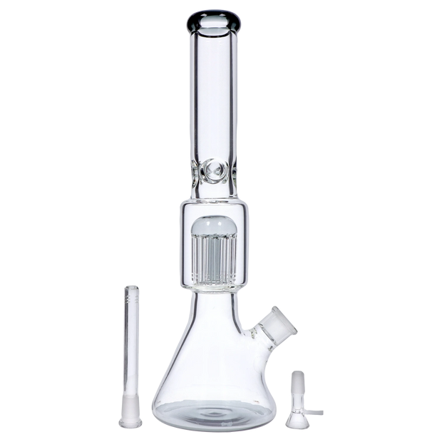 9mm Beaker with Tree Perc Water Pipe - Black - 18 in.