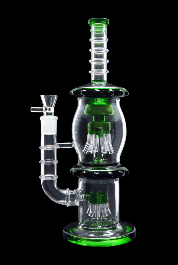 Straight Tube with Dual Octopus Perc - 13.5 in.