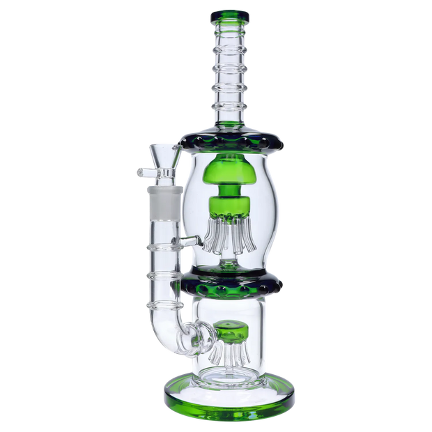 Straight Tube with Dual Octopus Perc - 13.5 in.