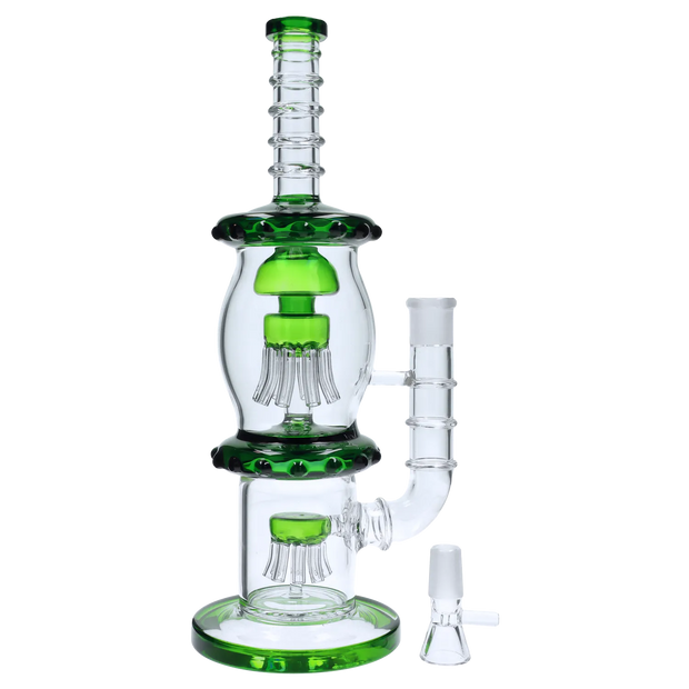 Straight Tube with Dual Octopus Perc - 13.5 in.