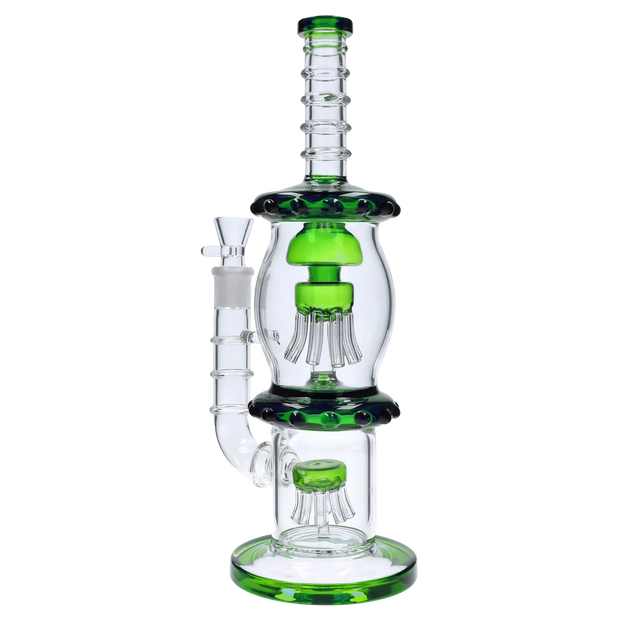 Straight Tube with Dual Octopus Perc - 13.5 in.