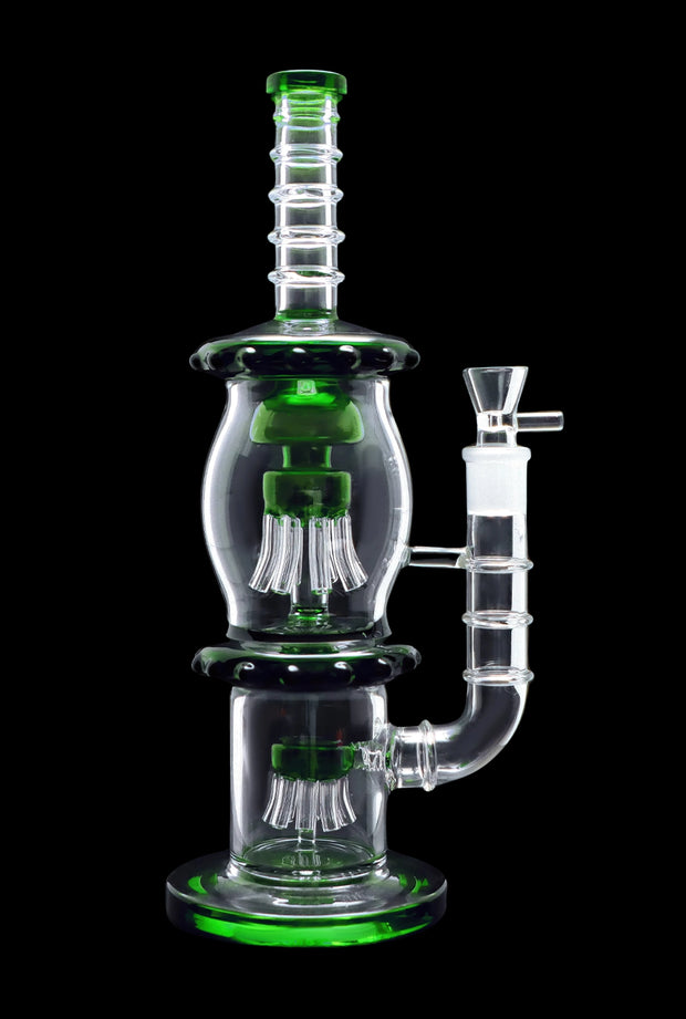 Straight Tube with Dual Octopus Perc - 13.5 in.