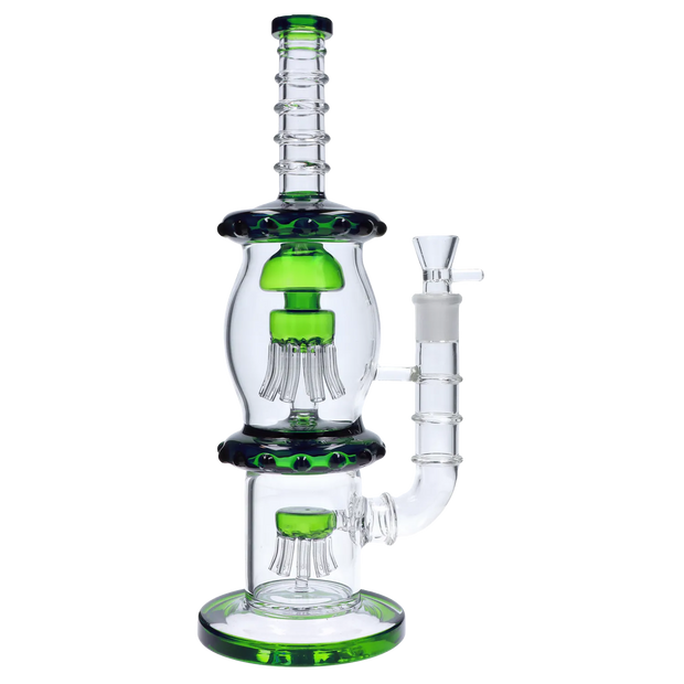 Straight Tube with Dual Octopus Perc - 13.5 in.