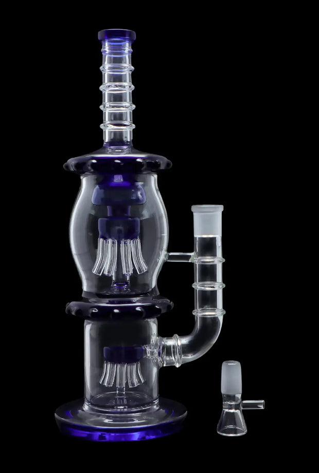 Straight Tube with Dual Octopus Perc - 13.5 in.