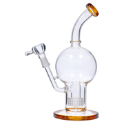 Bent Neck Ball with Matrix Perc Water Pipe - 10 in.