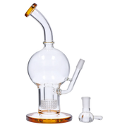 Bent Neck Ball with Matrix Perc Water Pipe - 10 in.