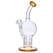 Bent Neck Ball with Matrix Perc Water Pipe - 10 in.