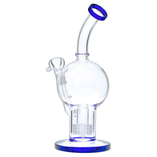 Bent Neck Ball with Matrix Perc Water Pipe - 10 in.