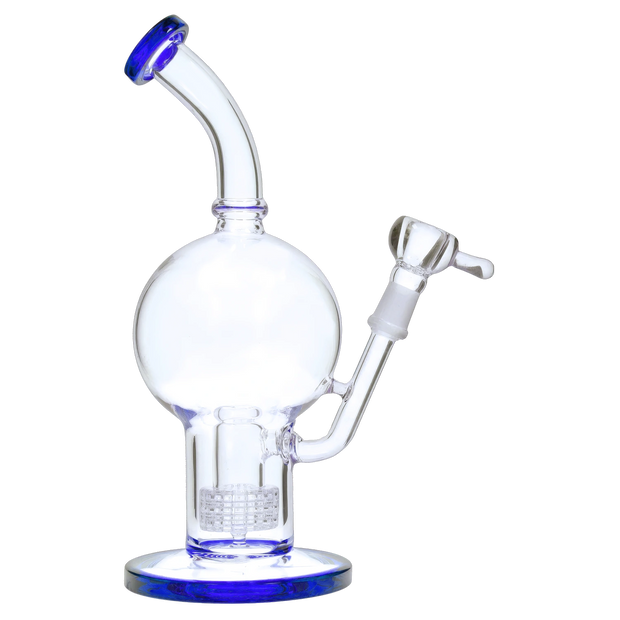 Bent Neck Ball with Matrix Perc Water Pipe - 10 in.